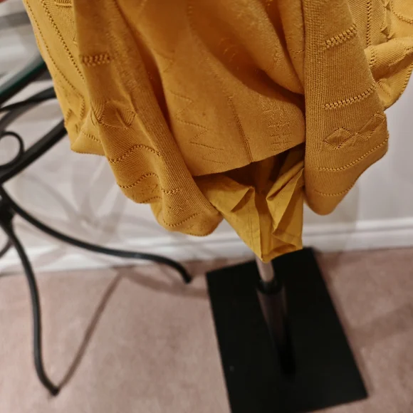 ba&sh Mustard Mini Dress with Short Sleeves 0185 - Picture 15 of 15